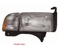 pravé přední světlo včetně blinkru